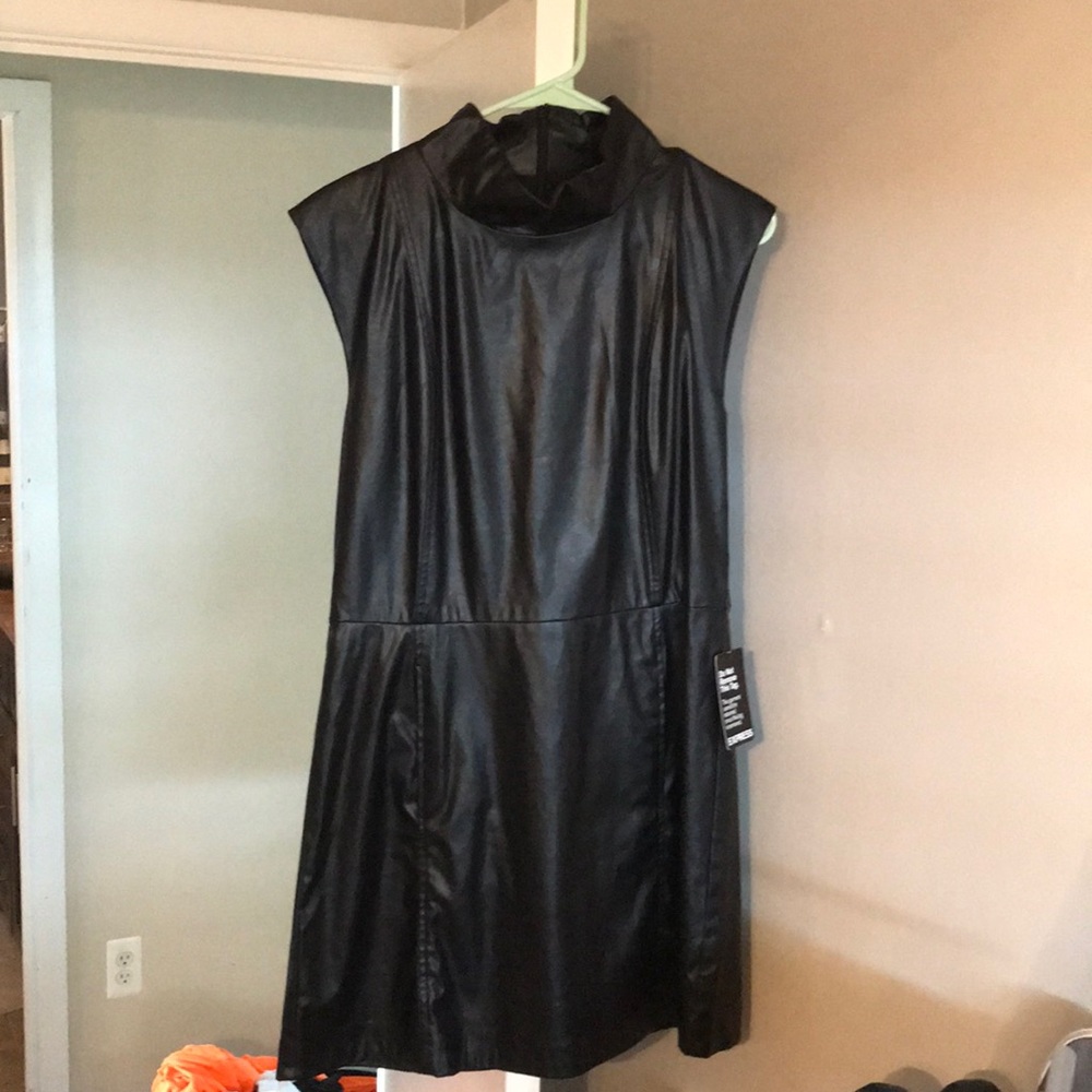 Express mini faux leather dress